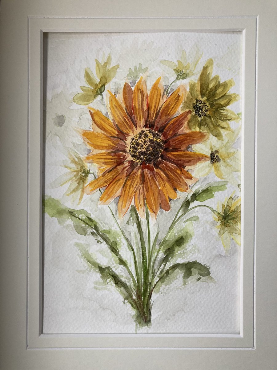 Mumbleys's tweet image. Another attempt at #watercolour without drawing first.