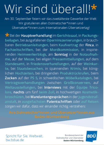 BDÜ Baden-Württemberg - #BDÜ4you tweet media