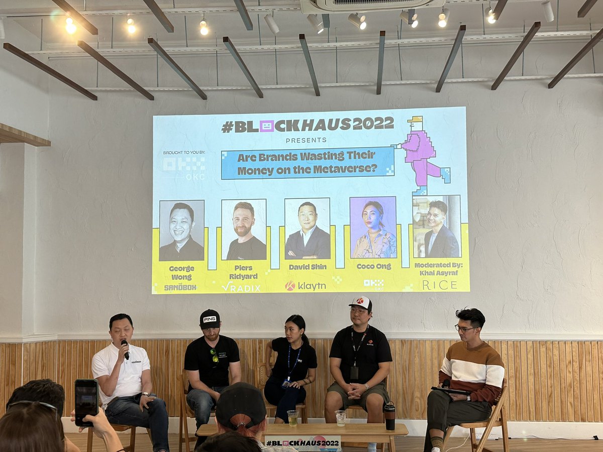 blockhead_co's tweet photo. Are brands wasting their money on the metaverse? #blockhaus2022

@radixdlt
@piersridyard
@georgewong
@ccok3s 
@okcnetwork
@shin_novation
@TheSandboxGame
@rice_media https://t.co/rUemPpSWMK