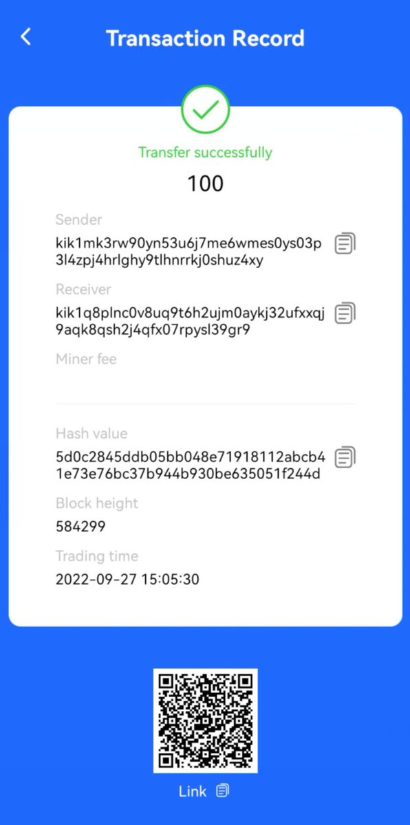 KiwiNetwork_EN's tweet photo. Thanks for your participation. 100KIK tokens has been sent to your wallet address. Please check. https://t.co/eprVQqZC9z