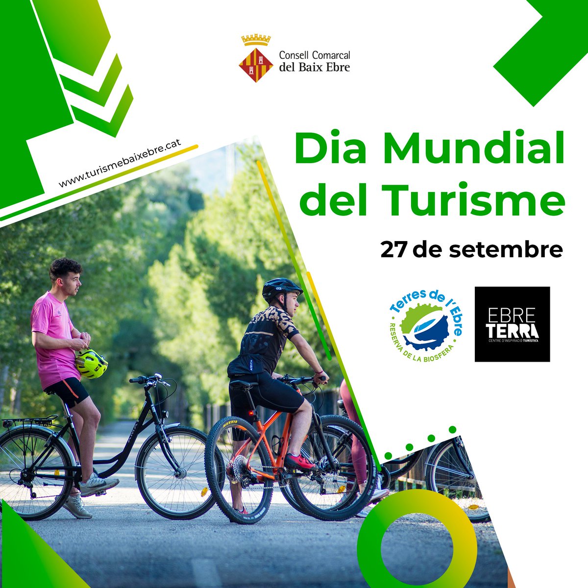 TURISME | Avui celebrem el Dia Mundial del Turisme. Viatgeu, xaleu i respecteu l'entorn! 🚲🌾🧡

turismebaixebre.cat 

#turismesostenible
#ReservadelaBiosfera
#TerresdelEbre