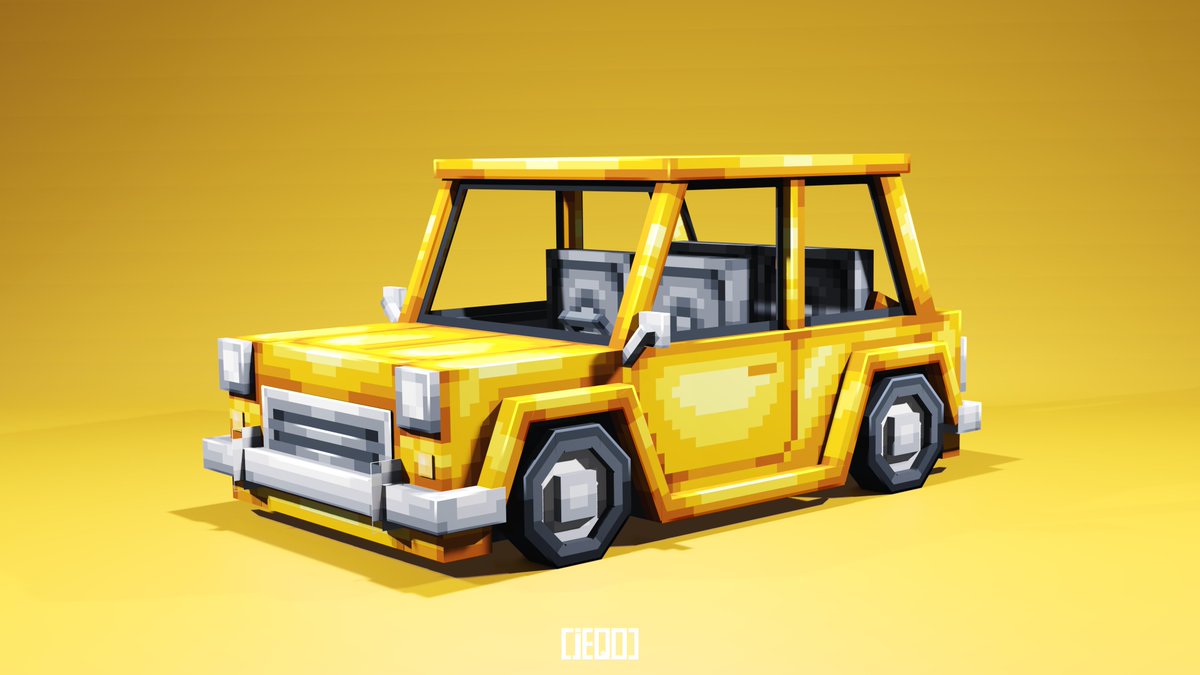 Here's another render of the yellow cooper.
Made with Blockbench.
