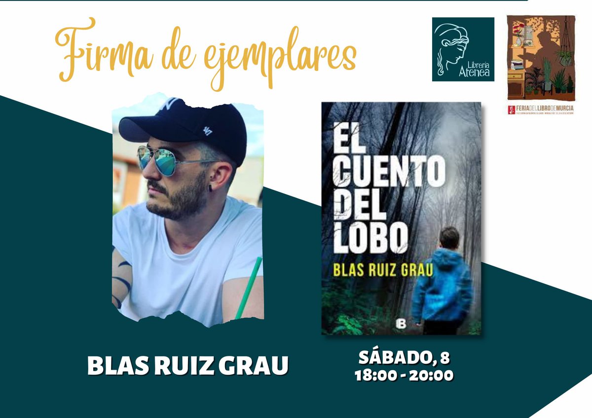 BlasRuizGrau's tweet photo. A los miles que me habéis preguntado si estaré en la @feriaLibroMurci os cuento que SÍ, estaré.
Bueno, quien dice miles dice uno.
Bueno, nadie me ha preguntado pero os lo cuento igual.
Sábado 8 de octubre, caseta de @atenea_libreria.
De 18h a 20h.
¡¡¡¡RITUÍ!!!! https://t.co/ceJo0Q0BAQ