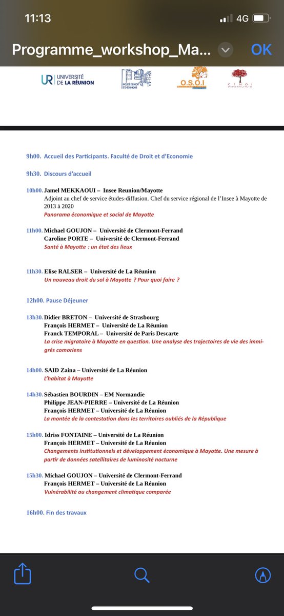 philjeanpierre's tweet photo. Après la communication par @InseeOI de ses travaux & #data sur #Mayotte @Univ_Reunion avec #facultedroiteco laboratoire #cemoi #osoi organise ce 28/9/22 un workshop sur l île aux parfums #regionaldevelopementtrap #discontentment @Bourdin_Seb @outremers360 https://t.co/rZVbotuoGe