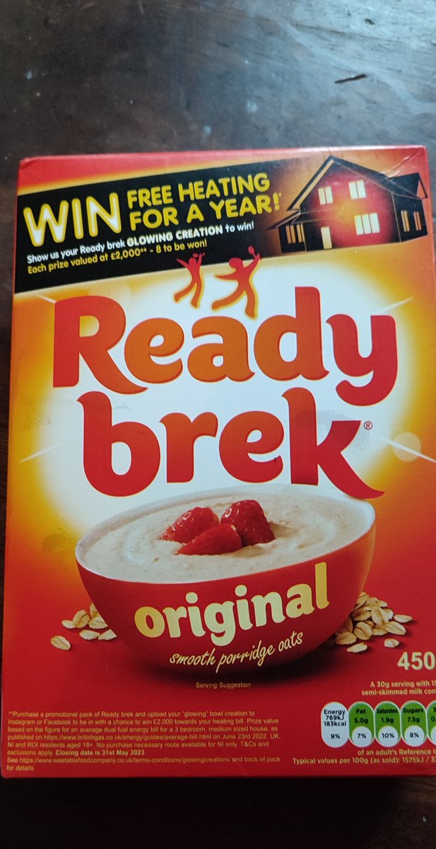Robin Remainer ๐ช๐บ #brexitdisaster (@robinwalterwolf) on Twitter photo 2022-09-27 07:26:37 Good news. Ready Brek are giving us the chance to not freeze to death this winter
#torybritain #CostOfLivingCrises Good news. Ready Brek are giving us the chance to not freeze to death this winter
#torybritain #CostOfLivingCrises