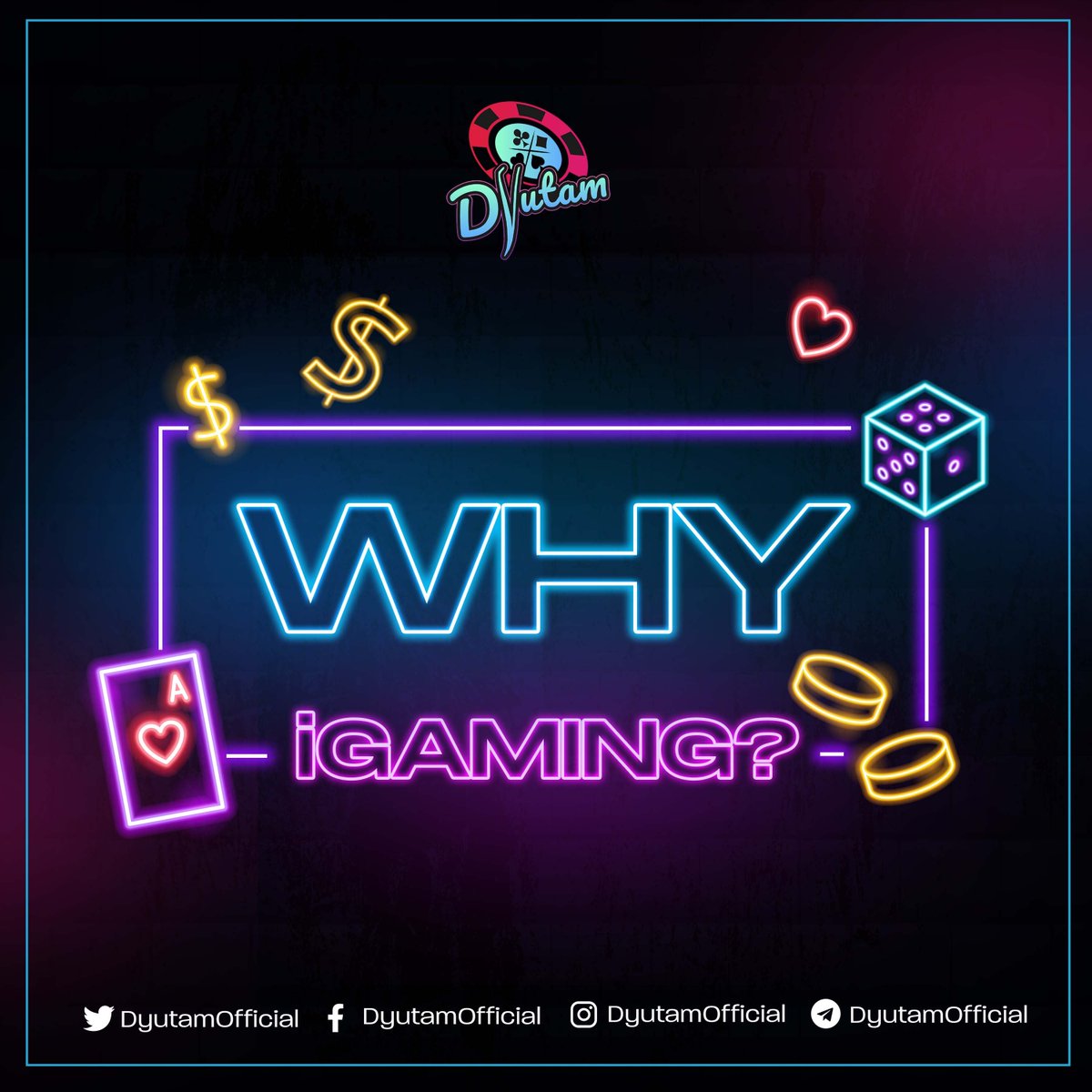 Experts believe that iGaming will continue to grow as casinos and other gaming venues reopen to larger crowds. iGaming isn’t just here to stay. It’s here to get bigger.🚀

Get bigger with DYUTAM!
🔗 linktr.ee/dyutam