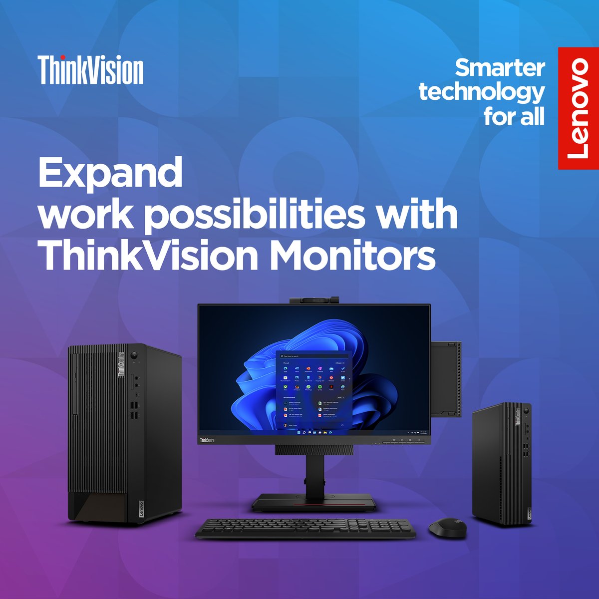 Lenovo_in's tweet image. Compatible with all the #ThinkBook models, the #Lenovo's #ThinkVision #monitors are built to enhance viewing and content creation experience while also offering work flexibility and #productivity.
Learn more: lnv.gy/3rb4XJy

#hybridworkforce #modernworkplaces