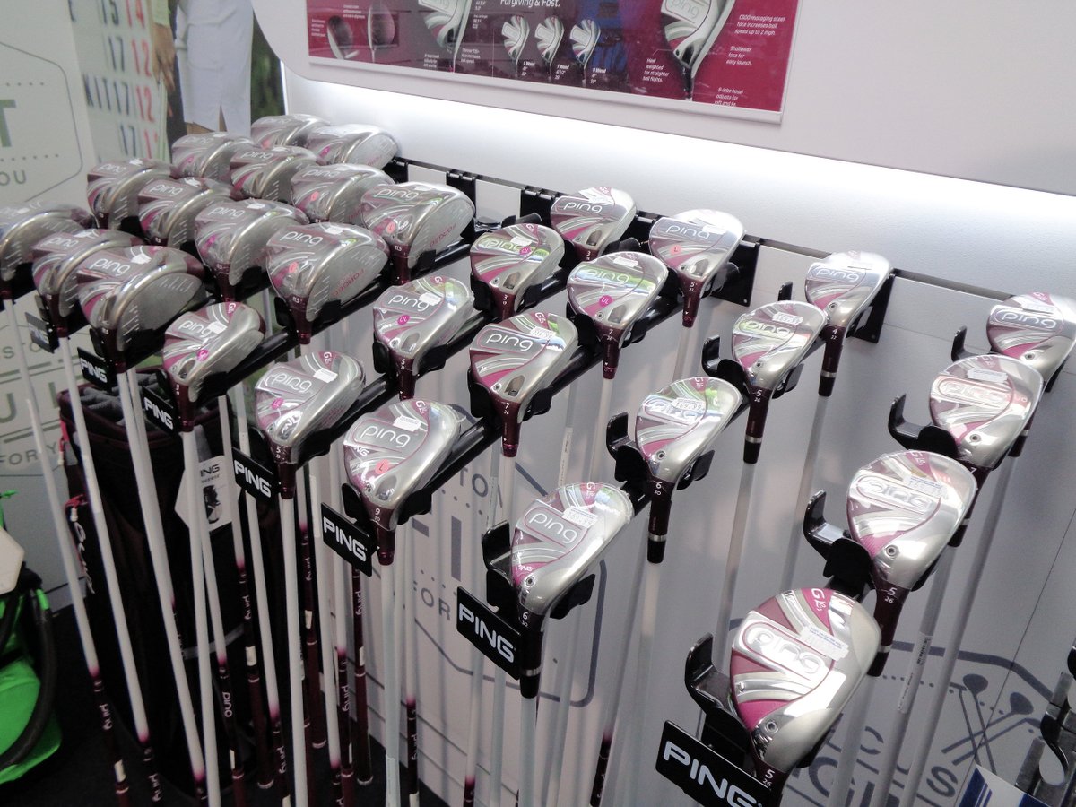 tvgolfcentre's tweet photo. PING Ladies section - We stock all the latest Ping ladies range, drivers, irons, fairways, hybrids, putters, bags, accessories and more!  We have everything you will need, we also offer a free custom fit in-store. Come and check us out!  #Ping #gle2 #ladiesgolf #GOLF https://t.co/WFCUVauBKe