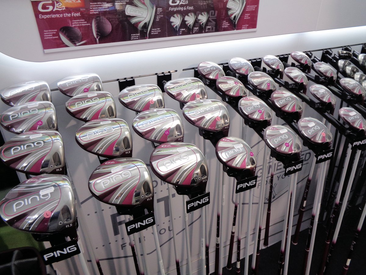 tvgolfcentre's tweet photo. PING Ladies section - We stock all the latest Ping ladies range, drivers, irons, fairways, hybrids, putters, bags, accessories and more!  We have everything you will need, we also offer a free custom fit in-store. Come and check us out!  #Ping #gle2 #ladiesgolf #GOLF https://t.co/WFCUVauBKe