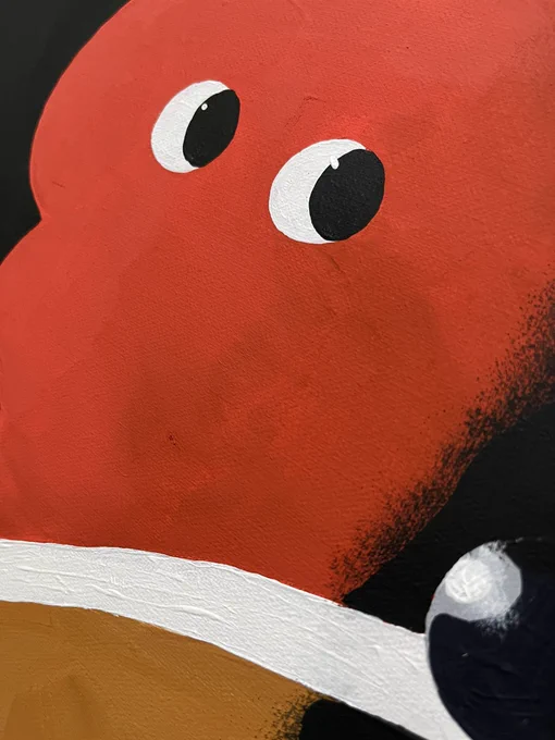 真珠耳飾りのえび #GIFの伊豆見絵画展 