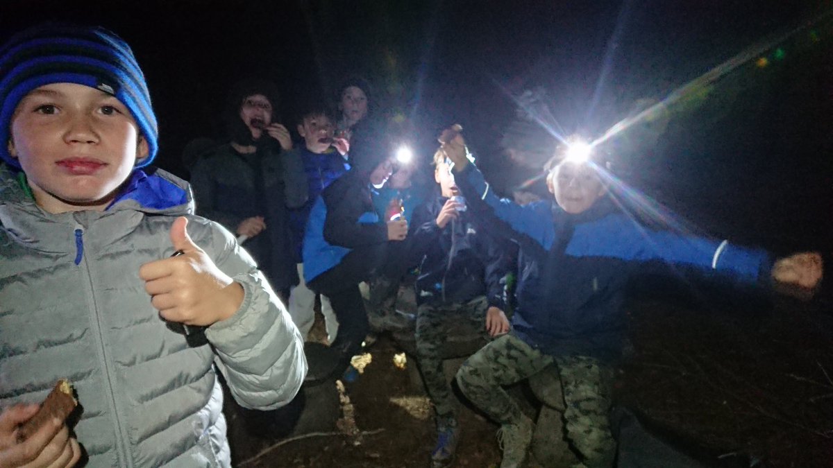 The Cubs had a great night walk around beautiful Butterdean Wood last night.  Spotting different trees and their fruits, lots of fungi, seeing bats and finding sculptures,  shelters and geocaches. Good fun!  @WoodlandTrust <a href="/ELCrangers/">ELC Countryside Rangers</a>