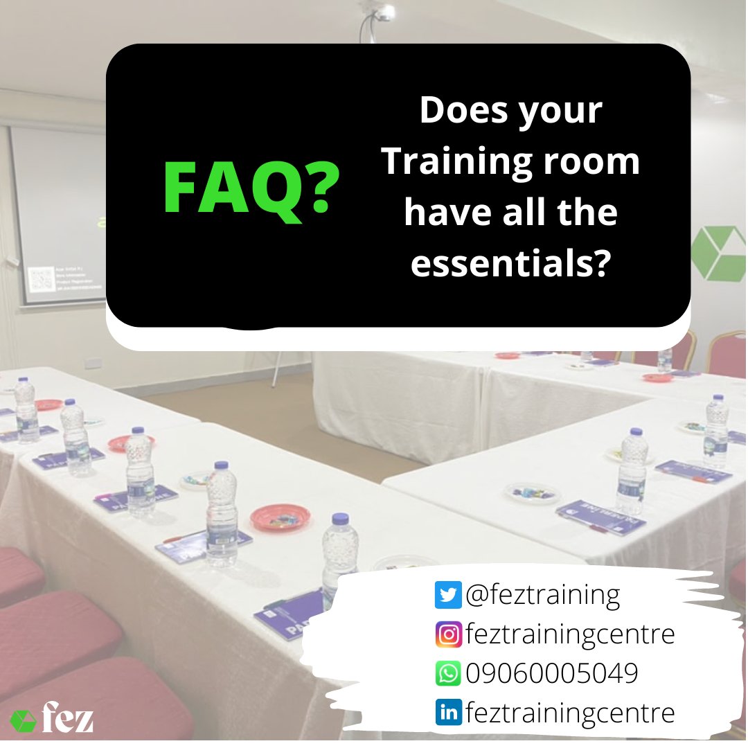 feztraining's tweet photo. At FEZ TRAINING CENTRE, 

We provide all the essentials to make your Traning session a success. 

PRESENTATION EQUIPMENTS, WHITE BOARD and FLIP CHART, LCD PROJECTOR, FULLY AIR-CONDITIONED,HIGH SPEED INTERNET. 
#FezTrainingCentre #TrainingCentre #TrainingSpace #TrainingSpaceRental https://t.co/eXF3OM6sz0