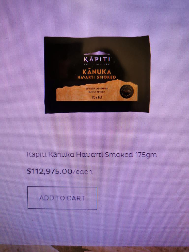 katy_button's tweet photo. Don't think our Te Tihi Gift Voucher will stretch to purchase this Kapiti Havarti Smoked Cheese! @Fonterra https://t.co/mUJEJwfEqb