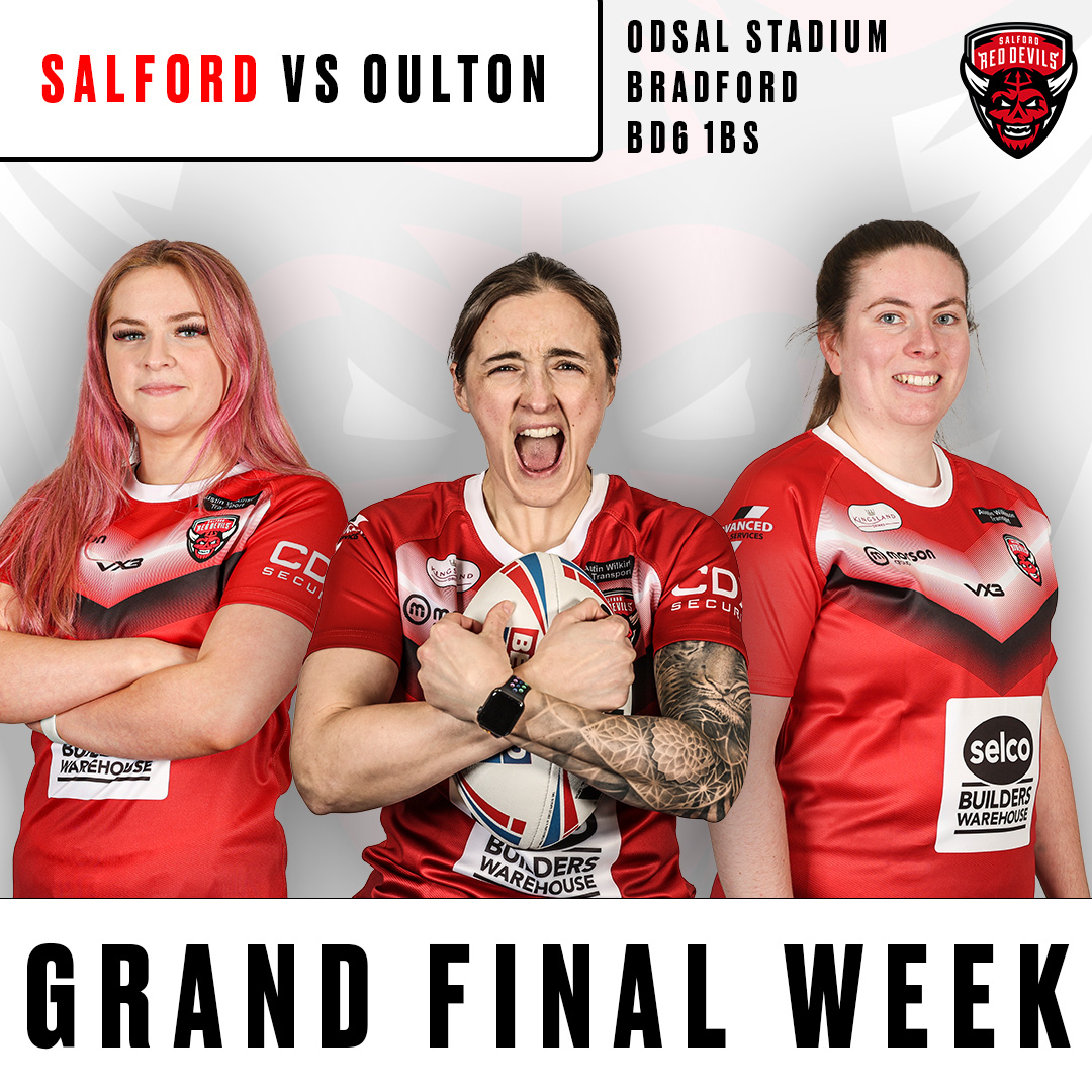 SalfordDevils's tweet photo. 🚨 𝗖𝗢𝗡𝗙𝗜𝗥𝗠𝗘𝗗 𝗚𝗥𝗔𝗡𝗗 𝗙𝗜𝗡𝗔𝗟 𝗗𝗘𝗧𝗔𝗜𝗟𝗦

🆚 Oulton Raidettes
🗓 02/10/22
⏰ 3pm
📍 Provident Stadium Odsal, Bradford, BD6 1BS

🎟 Tickets 👉 https://t.co/I8FbImSRpx

💪 #TogetherStronger | 🔴👹 https://t.co/Ae2XbGHUpw