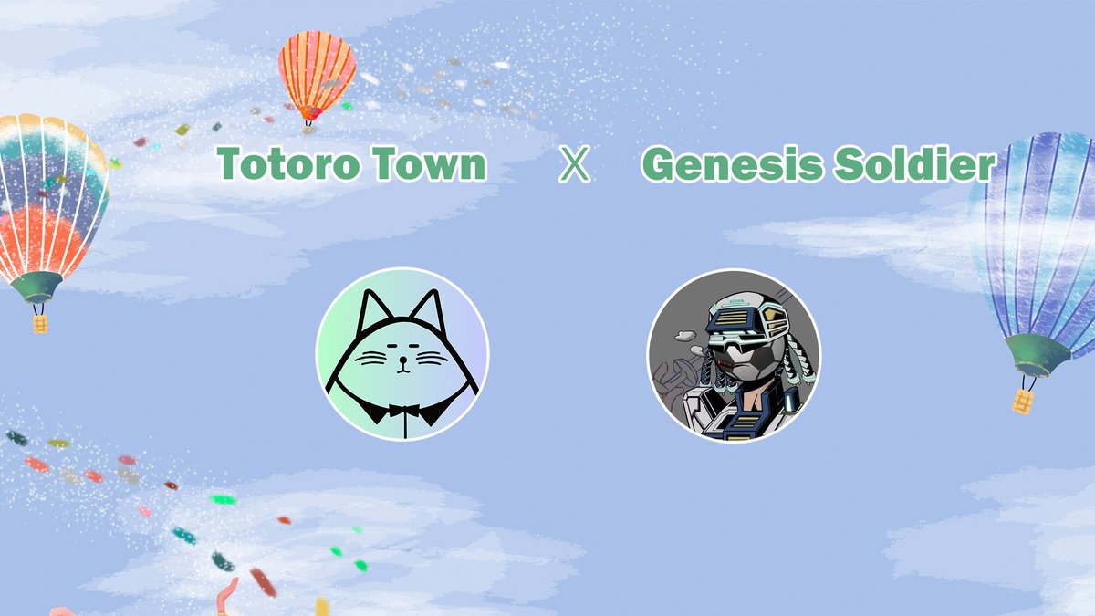 Genesis Soldier x Totoro Town
3xTotoro Town NFT Airdrops #NFTGiveaways
Totoro Town is a space that exists in WEB3 and is also a gathering place for thousands of Totoro.
✅Follow <a href="/TotoroTownTron/">TotoroTown Tron</a> &amp;  <a href="/GenesiSoldier/">Genesis Soldier</a>
✅+ RT +Tag 3 frenz
✅ Join discord.com/invite/RcK9gMH…
⏰72 hrs ⚔⚔⚔