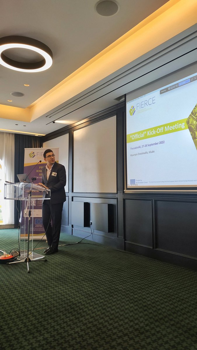 Fierceprojecteu's tweet photo. 🎉 We're getting started!

🙌🏽 Our project coordinator @MChatzimallis is opening the KoM doing an introduction to the #fierceprojecteu

@vilabs_eu https://t.co/tmb4zisk3q