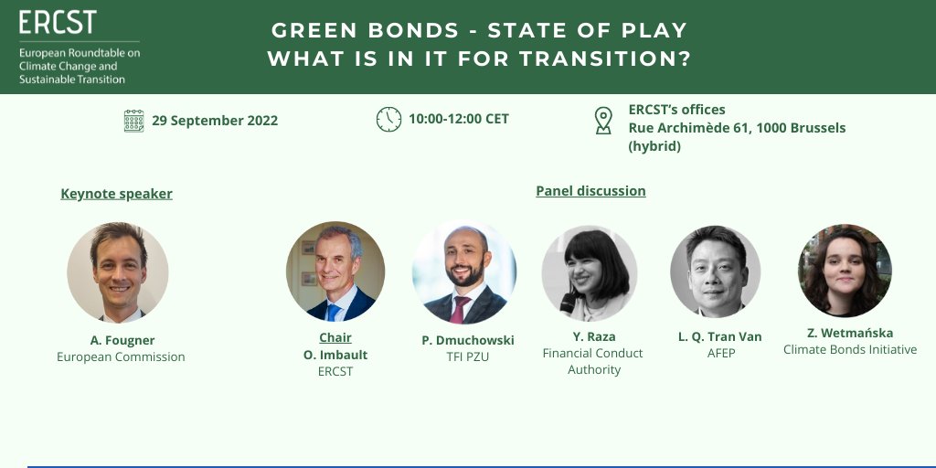 🗓 Join us this Thursday, 29 September, for our event 'Green Bonds - State of play: What is in it for transition?'. 📝 You can still register here: lnkd.in/eqAqAjUs