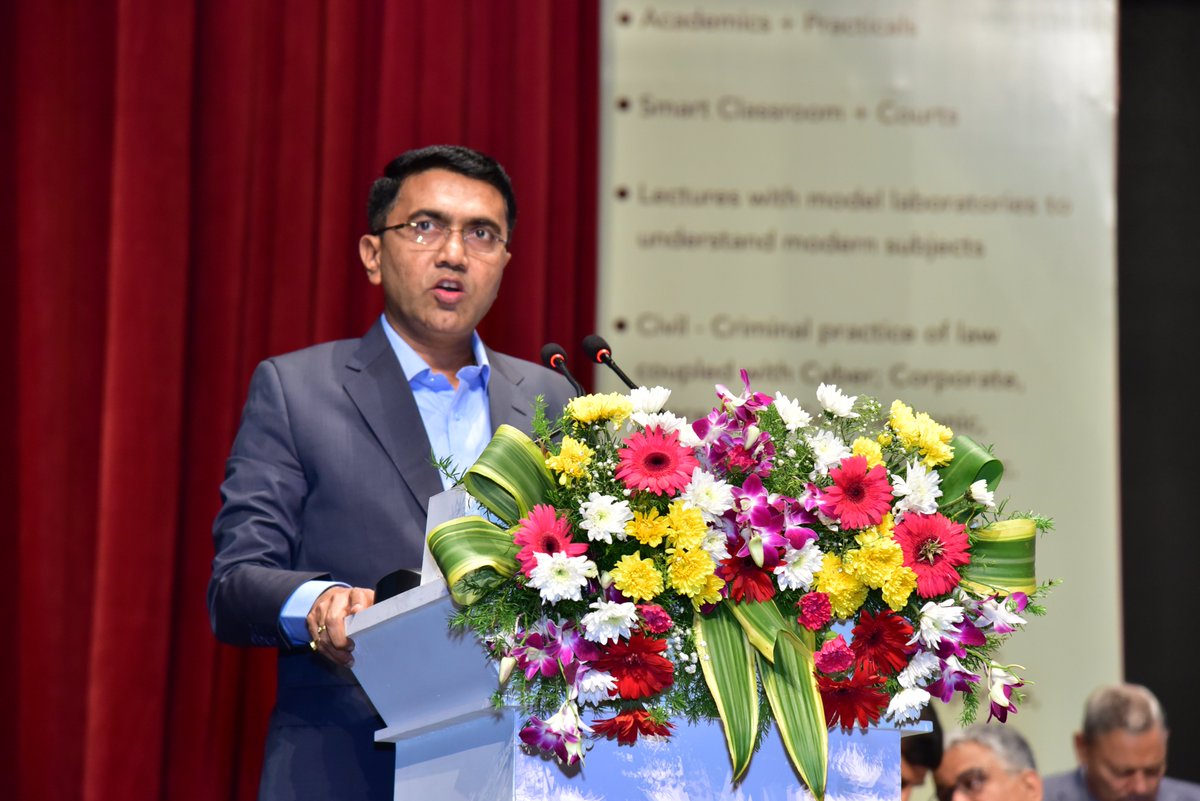 IIULER_official's tweet photo. The #IIULER is a first-of-its-kind international #legal educational institute. The Govt. of Goa has allocated a sprawling piece of land in South Goa. The #univ will have its initial world-class transit campus with smart classrooms in Sancoale", Dr Pramod Sawant, CM of #Goa said. https://t.co/m8MoJD6m4o