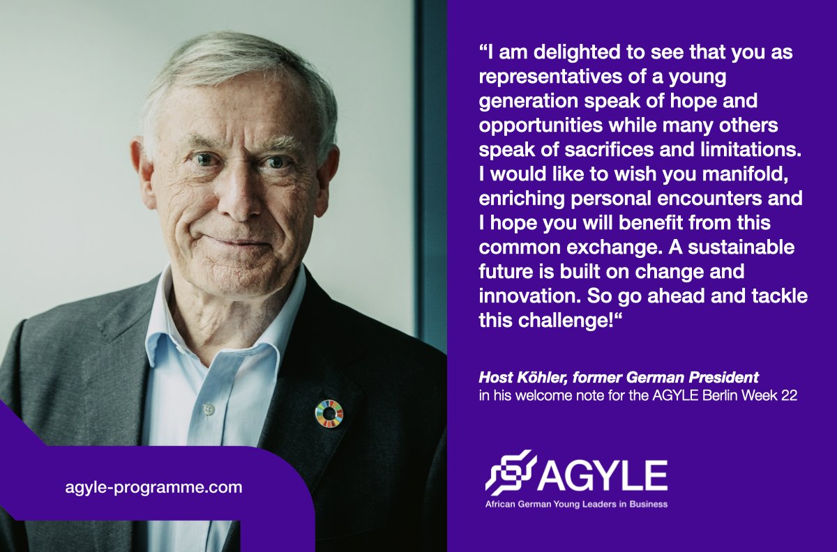 Land_of_Ideas's tweet photo. Preluding the #AGYLEBerlinWeek 22, former German President and longtime advocate for African-German dialogue Horst Köhler addresses our participants from Africa and Germany: https://t.co/wUDTj6lXUU @AgenturWirtEnt @giz_gmbh @BMZ_Bund #AGYLE22 https://t.co/sc3ACEoGvA