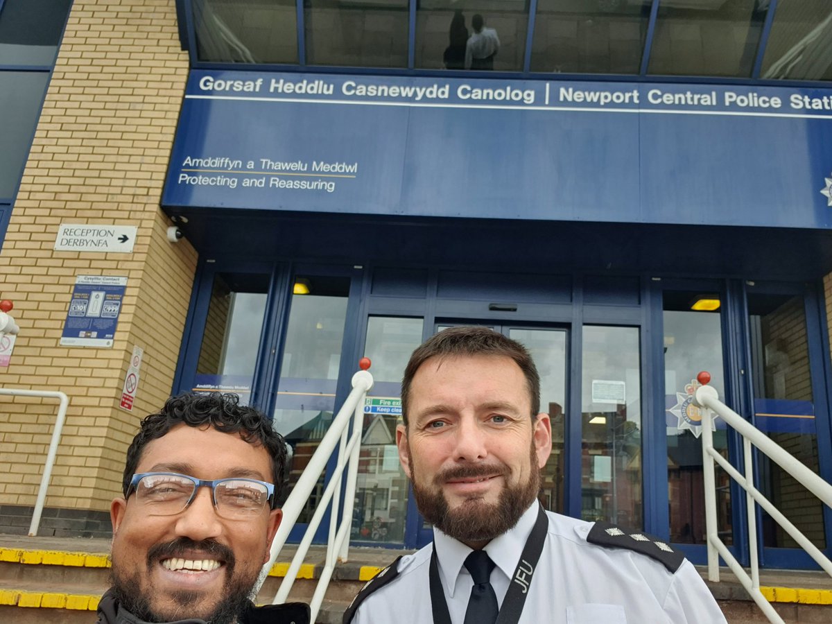 It was great pleasure meeting John Davies
Prif Arolygydd | Chief Inspector @gwentpolice 

Discussing #Community #Cohesion #Partnership #YoungPeople #ResilientCommunity #Future #Newport #StrongerTogether 

@GwentPCC
@NewportCouncil