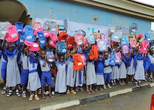 mona_foundation's tweet photo. The Mona Audu foundation embarked on a back to school drive with partnership from the UAE Embassy and Zayed Humanitarian and Charitable foundation.  We are scheduled to visit six (6) schools in total, in Abuja and Kogi State distributing School bags, books and writing materials. https://t.co/cuQeq9PDwR