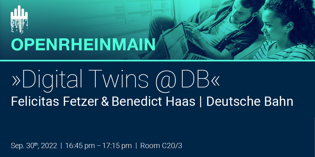 openrheinmain's tweet photo. Don't miss Felicitas Fetzer and Benedict Haas and their talk about "Digital Twins @DB" at #OPENRHEINMAIN. Get your tickets and see the whole agenda here: 🌐 https://t.co/tqJnkmNUAr #ORM2022 https://t.co/GEjVePcDdj