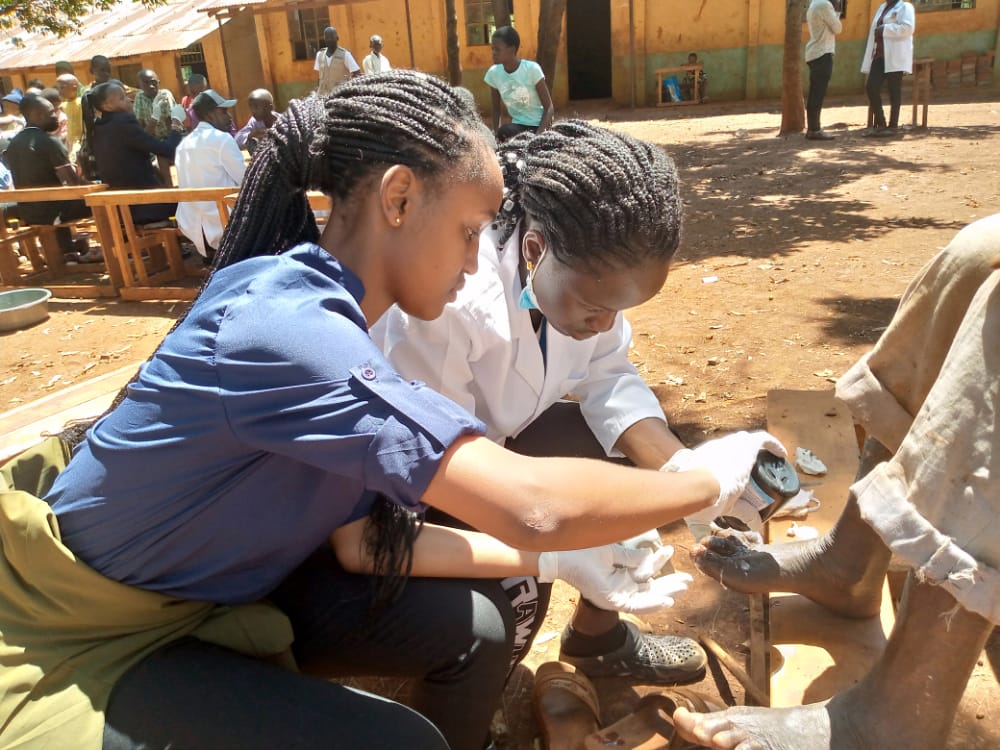 PeaceAmbsKenya's tweet photo. Anti-jiggers campaign at Mahema Village; 220 households were fumigated and 311 families were treated. Special appreciation to  PAK MMUST chapter, PAK KMTC Kakamega, Lugari and Shianda, @stjohnambulance for volunteering in this project.
 @MOH_Kenya @KenyaRedCross https://t.co/qZ9NcstmGg