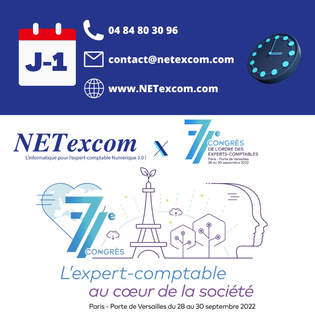 Netexcom_Offici's tweet image. J-1 &amp;gt; Lancement du 77e #CongresOEC ! RV sur le Stand P267 pour découvrir la future plateforme du cabinet ! #CSOEC #CNOEC #ExpertComptable