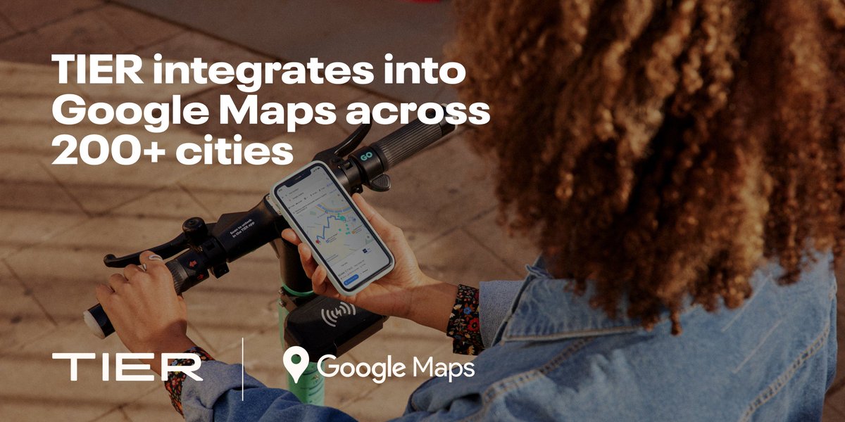 We know @googlemaps is our users’ go-to navigation app, so we’ve made it easier for them to choose more #sustainable #mobility through the much-loved platform. As of now, users in over 200 cities can locate nearby #TIER vehicles on #GoogleMaps!