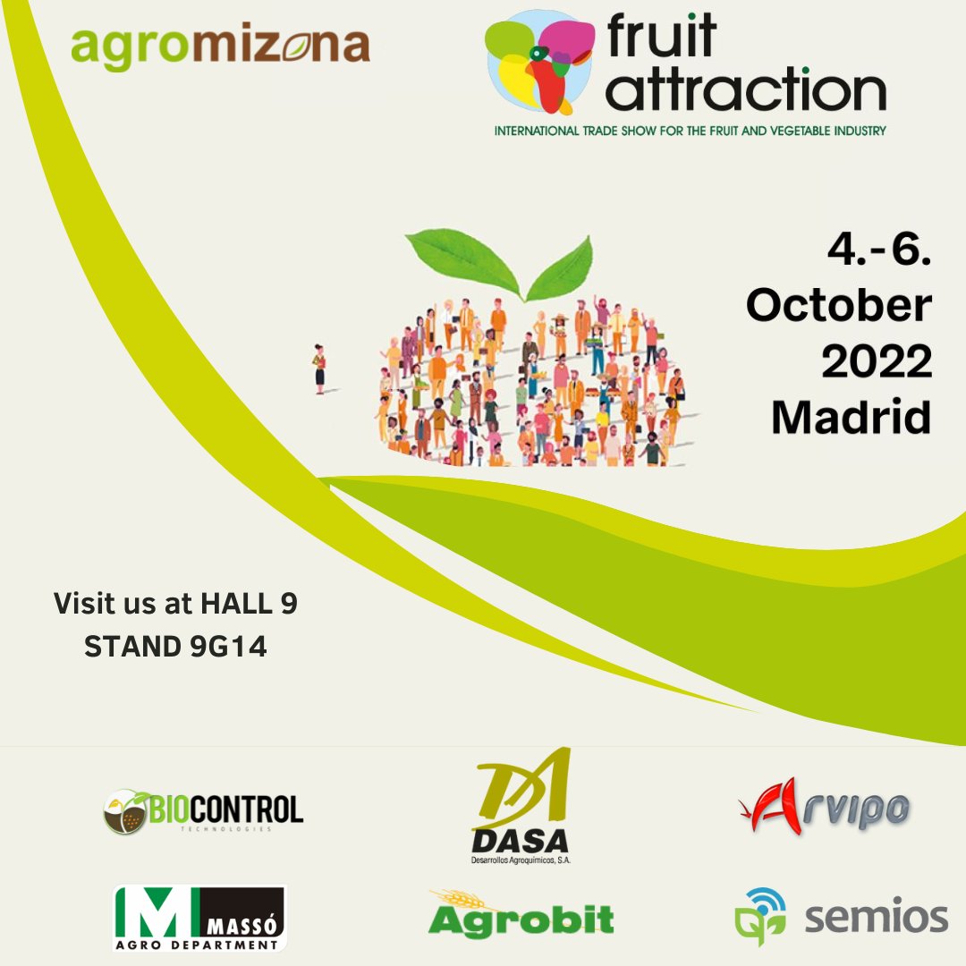 Cluster FEMAC (@femac_cat) on Twitter photo 📢📢📢📢
<a href="/FEMAC_CAT/">Cluster FEMAC</a> organitza una participació agrupada un any més, a la fira <a href="/FruitAttraction/">Fruit Attraction</a> .
Del 4 al 6 d'Octubre!🗓️
Pavelló 9 Stand 9G14.📍
Visita'ns!!!!
<a href="/Biocontrol_Tech/">Biocontrol Tech</a> <a href="/dasaelfer/">dasaelfer</a> @Arvipo <a href="/massoagro/">Massó Agro</a> <a href="/Semios/">Semios</a> i Agrobit 📢📢📢📢
<a href="/FEMAC_CAT/">Cluster FEMAC</a> organitza una participació agrupada un any més, a la fira <a href="/FruitAttraction/">Fruit Attraction</a> .
Del 4 al 6 d'Octubre!🗓️
Pavelló 9 Stand 9G14.📍
Visita'ns!!!!
<a href="/Biocontrol_Tech/">Biocontrol Tech</a> <a href="/dasaelfer/">dasaelfer</a> @Arvipo <a href="/massoagro/">Massó Agro</a> <a href="/Semios/">Semios</a> i Agrobit