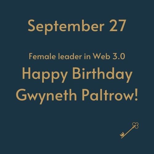 NostraProject's tweet photo. Female leader in Web 3.0
Happy Birthday Gwyneth Paltrow!

Be the one to grab the Astral Key for your Birth Date now -> https://t.co/bDX2xLIJvk

#NostraProject #nfts #nftart #nftcommunity #nftcollector #cryptoart #art #ethereum #opensea #nftcollectors #blockchain https://t.co/qiWpAB7EaL
