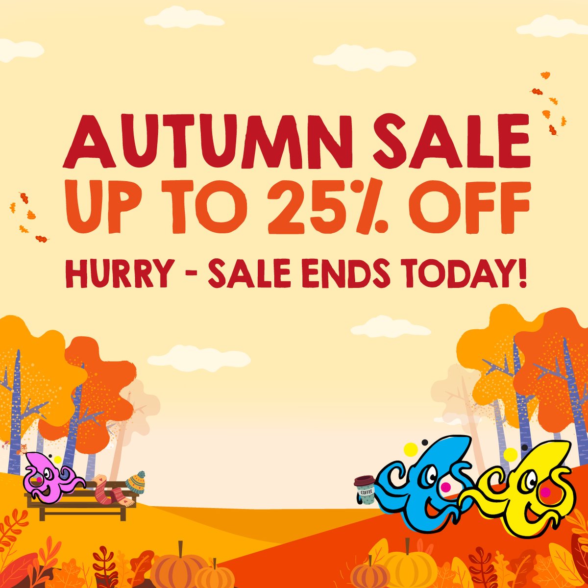 stinky_ink's tweet photo. It's the final day of the Autumn Sale at https://t.co/WIFnZ6AERV!
Grab your favourite products at the best prices, before the sale ends at midnight tonight.
*Subject to availability
#Stinkyink #Ink #Toner #Cartridges #Sale https://t.co/Z5rIut4pVw