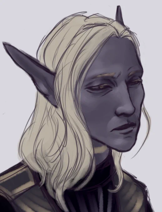 I'd say 3,5 of 5 is not bad (his original sketch comes with eye bags - does that count?)  