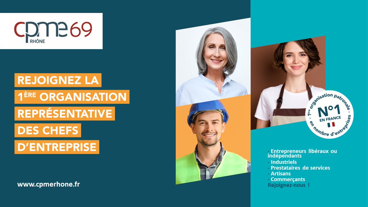 #1ereOrganisationPatronale | Chefs d’entreprise, rejoignez la CPME du Rhône : bénéficiez de services sur-mesure et boostez votre votre réseau BtoB ! Adhérez &gt; cpmerhone.fr/adherer #entrepreneurs #industriels #services #artisans #commerçants #libéraux #indépendants #startup