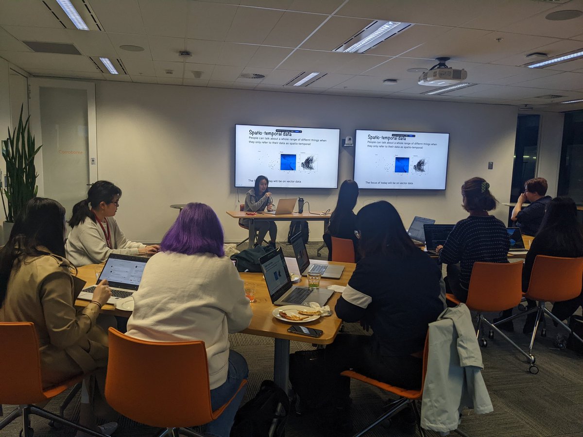 RLadiesMelb's tweet photo. How to represent different spatio-temporal data: vector, raster, trajectory https://t.co/0gyueKPfbo
