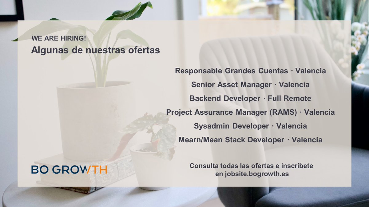 We are hiring!

#hiring #oportunidadeempleo #ofertasdetrabajo #ofertasdeempleo #vacantes #thepowerofpeople #bogrowth #grandescuentas #KAM #asset #manager #backend #developer #project #assurance #sysadmin #mearn #mean