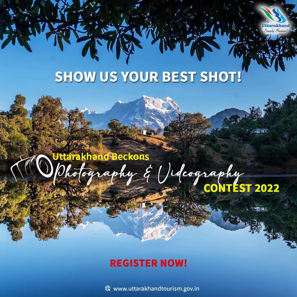 UTDBofficial's tweet image. Calling all shutterbugs &amp;amp; Lensmen to revisit Uttarakhand through their lens in &apos;Uttarakhand Beckons Photography &amp;amp; Videography Contest 2022&apos;. For T&amp;amp;C visit uttarakhandtourism.gov.in/utdb-event

#Worldtourismday #Tourismday2022 #PhotographyContent #VideographyContest #RethinkTourism