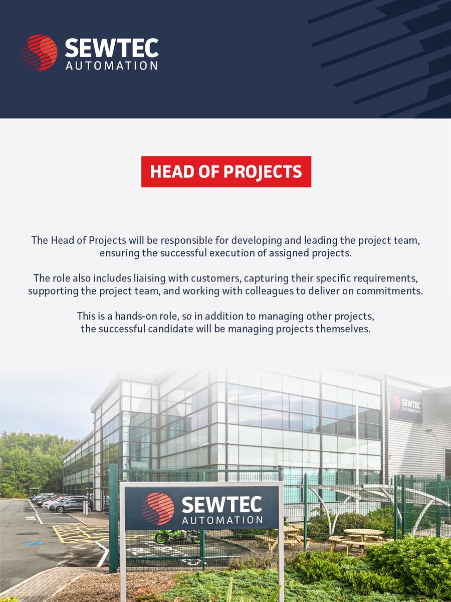 We are #hiring!

We're on the lookout for an individual that has what it takes to become our Head of Projects.

If you think you or someone you know would be the perfect fit, please view the full details and apply here > lnkd.in/eB9Vtfz