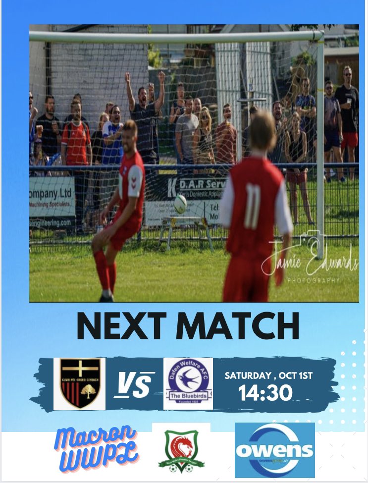 dafenafc's tweet photo. Next fixtures
1sts away v @ClydachFC
2nds home v @Caerbrynafc
3rds home v @TrostreAFC
#wawba #Village #community #dafen https://t.co/xHHqtYjeLF