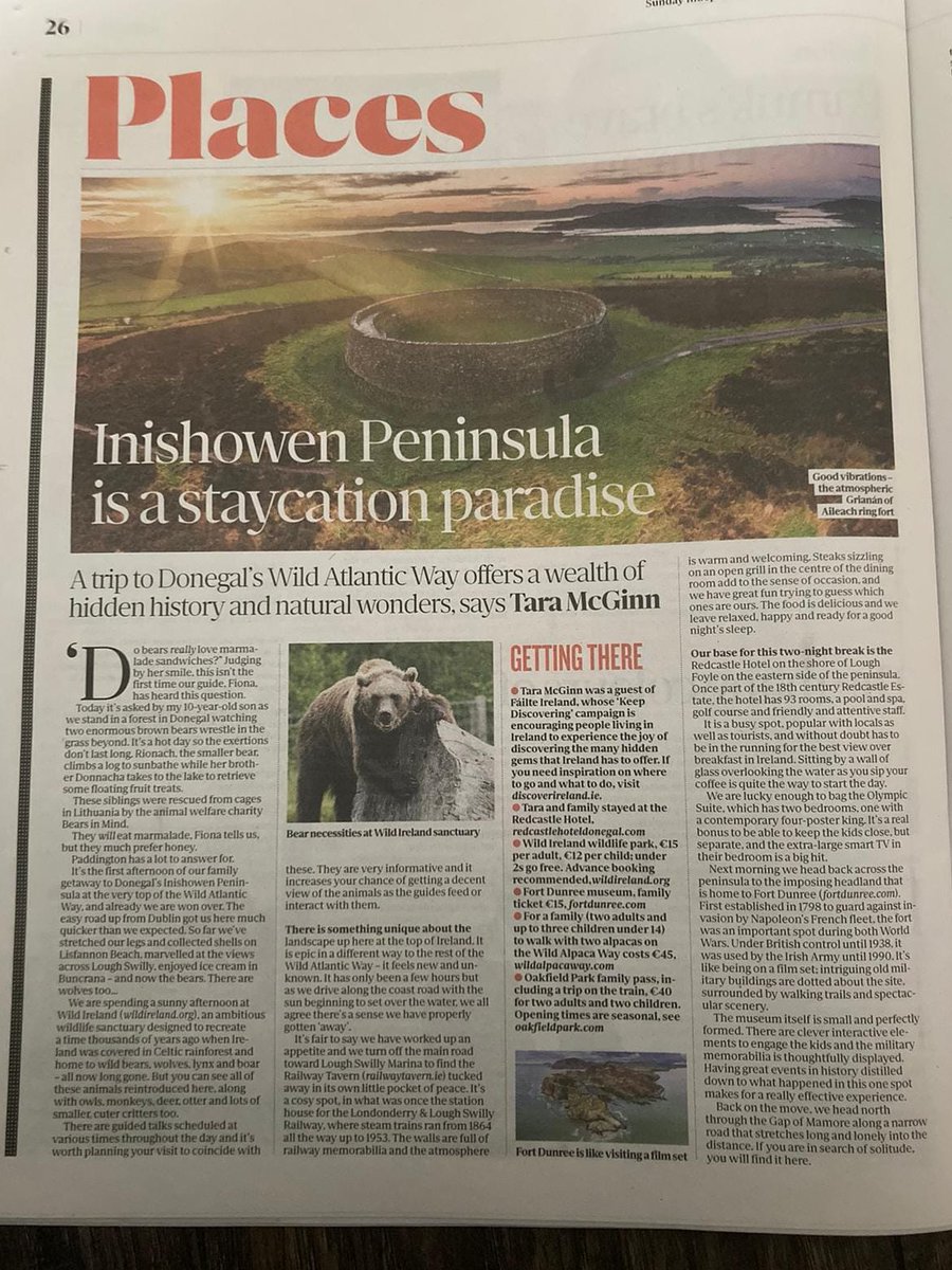 govisitdonegal's tweet photo. Nice article in the Sunday Independent - featuring our beautiful #Donegal! 🙂
#keepdiscoveringdonegal #LoveDonegal #Ireland https://t.co/iPaRutdMU6