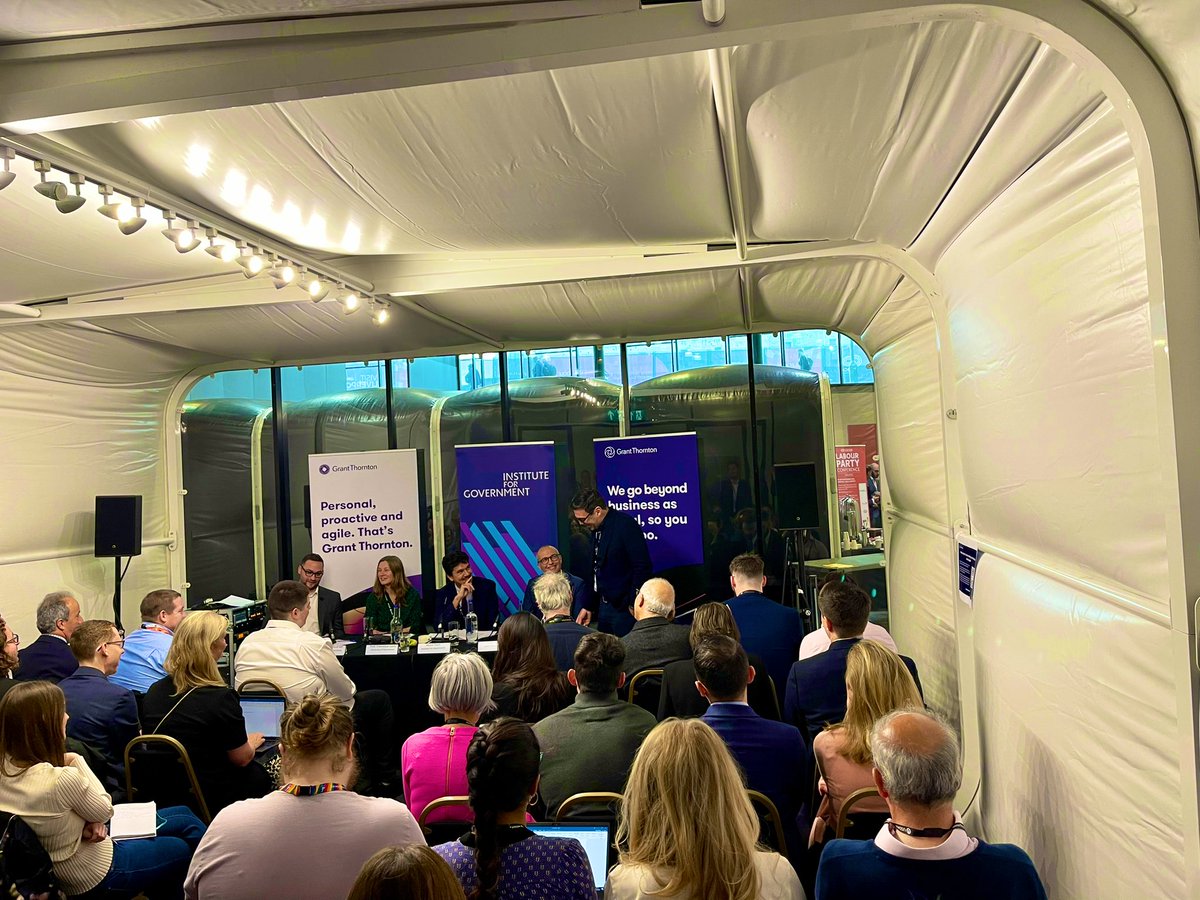 And we're underway with <a href="/ifgevents/">IfG events</a>; What next for levelling up and devolution with <a href="/phillipwoolley/">Phillip Woolley</a>, <a href="/AndyBurnhamGM/">Andy Burnham</a>, <a href="/Christian4BuryS/">Christian Wakeford MP</a> and <a href="/FrancescaGains/">Professor Francesca Gains</a> - “when you control the system, you can control the pace of change...”