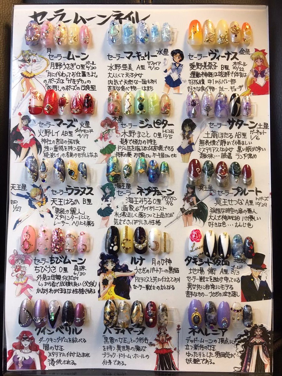 chiimomoricky's tweet photo. 毎月のお楽しみネイルチェンジ💅
#セーラームーン
#ネヘレニア

キャラクターイメージネイル💅 https://t.co/yOu525Duic