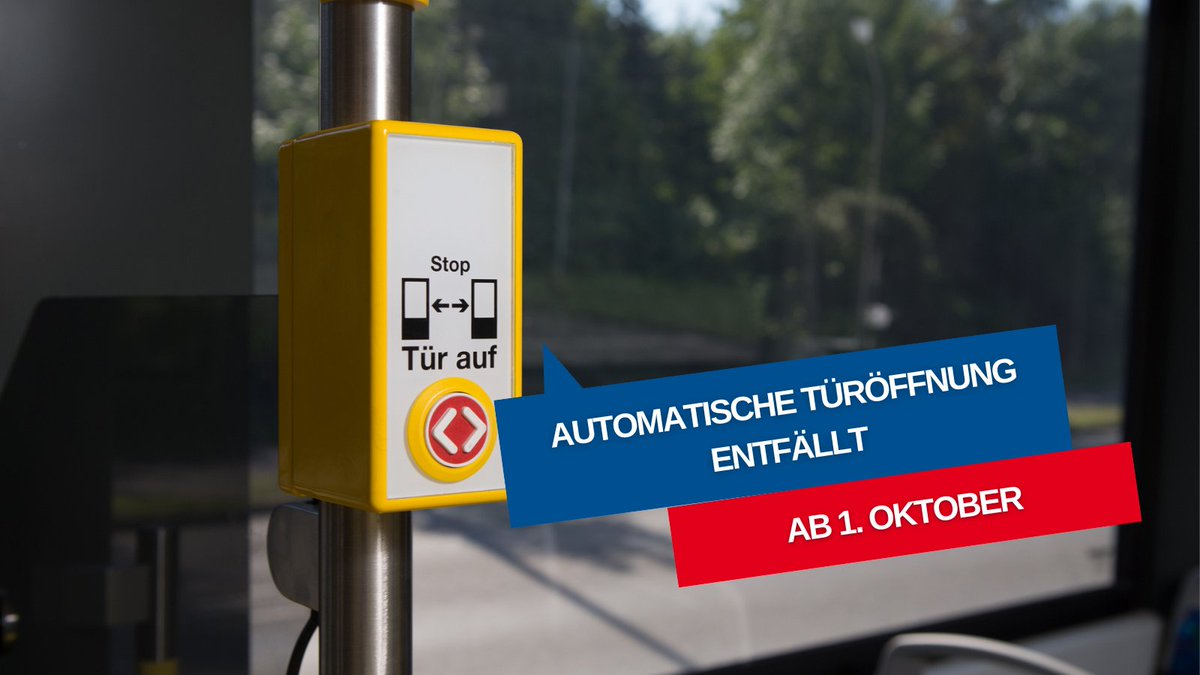 Ab Samstag öffnen sich die Türen in unseren Bussen und Straßenbahnen wieder nur noch per Knopfdruck! Warum❓ Erfahrt ihr hier ▶️ bit.ly/3S659p2