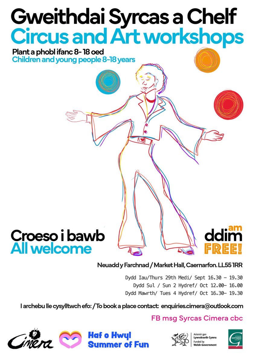 HAF O HWYL ESTYNIAD/ SUMMER OF FUN EXTENSION - Mae gennym 3 sesiwn ychwanegol @ Neuadd y Farchnad Caernarfon, Dechrau Dydd Iau yma 4.30-7.30 / We've got 3 extra sessions starting This Thurs @ Market Hall Caernarfon 4.30-7.30 - Diolch i / Thanks to Cyngor Gwynedd