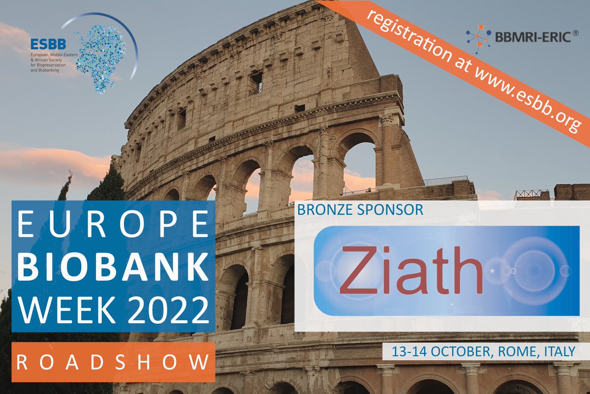 BBMRIERIC's tweet photo. We welcome @ziath_ltd as Bronze Sponsor of the #EBW22 Roadshow โPaediatric Biobanking & Minor Engagement โ An Interactive Workshopโ in Rome on 13-14 October 2022.
Scientific programme and registration here:
https://t.co/wGOGu1S7I8
#Biobanking #Paediatrics @ESBBnews https://t.co/TWAp2tx2XB