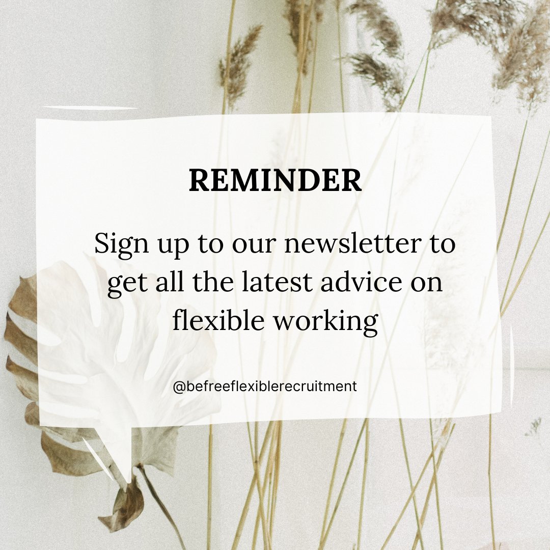 ✨Sign up to our newsletter to get access to all the tips / advice / roles / opportunities to get a better work life balance..

befreeflexiblerecruitment.co.uk/interest-candi…