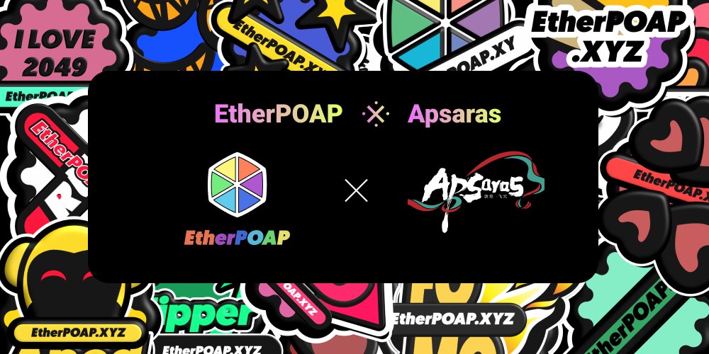 🪷 ApsarasNFT x EtherPOAP 🪷

10 WL of <a href="/EtherPOAP/">EtherPOAP</a> Round 2! 🎉
To claim Credential for free, and participate in 30 ETH giveaway!！  

To Enter:
1. like, RT, Tag 3 friends 
2.Follow <a href="/ApsarasNFT/">Apsaras</a>  &amp; <a href="/EtherPOAP/">EtherPOAP</a>  
3.Join discord.gg/etherpoap  

⏰48h!  

#ApsarasNFT #NFTGiveaways