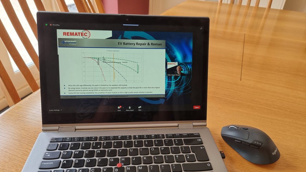 Our <a href="/MikeHagueMorgan/">Michael Hague-Morgan</a> is currently speaking on the #REMATEC EV remanufacturing webinar as an industry panelist! You can catch up with the webinar recording and our REVIVE MOBILE video later today on their website rematec.com