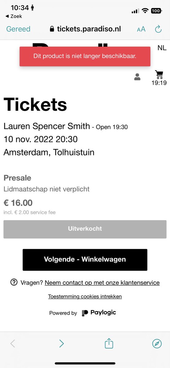 fleur_werther's tweet photo. uitverkocht al.. heb 2 mails en geen een mail gehad en nu al uitverkocht #laurenspencersmith #presale #amsterdam https://t.co/ExLkyNdmO5