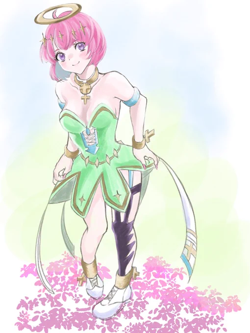 わーい我がイフディエル嬢をうーちゃさんにプレゼントしていただきましためっちゃかわいいどうやったらこんなにかわいく描けるんでしょうありがとうございました#天使 #イフディエル 